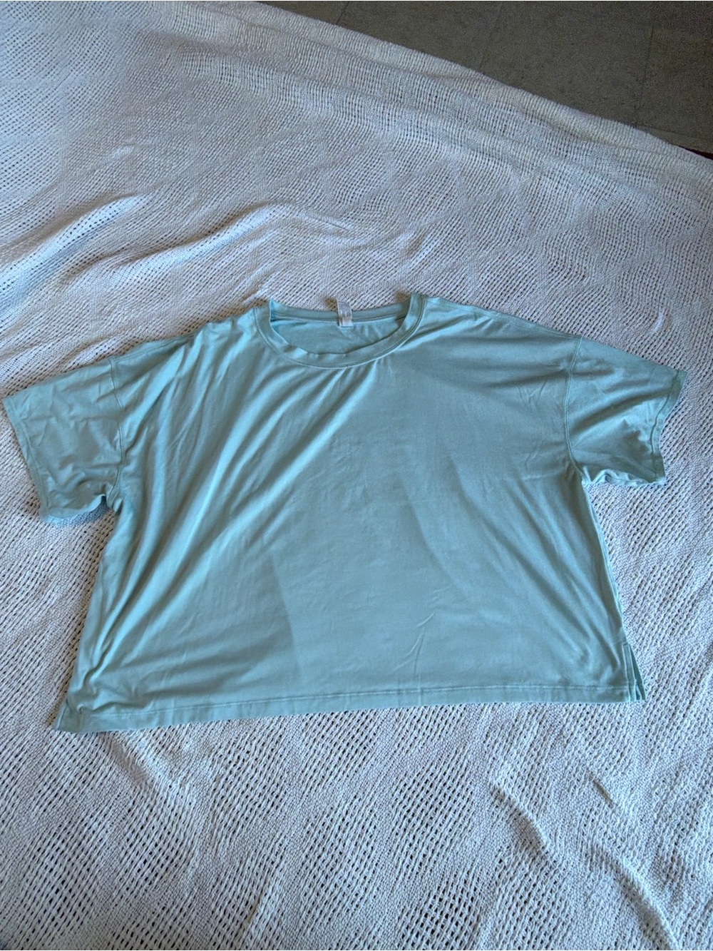 90 Degree By Reflex Light Blue Boxy Short Sleeve Tee